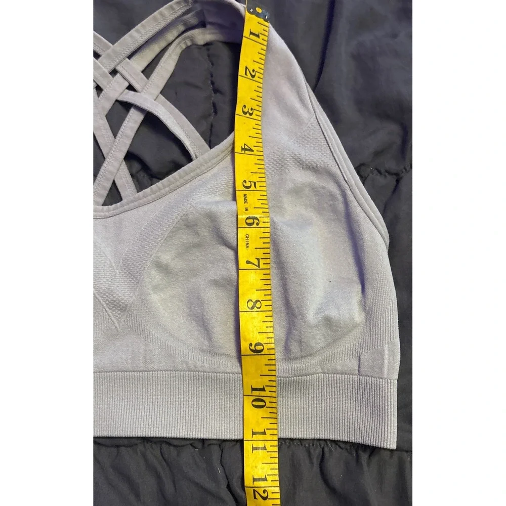 AK Women's Gray Strappy Back Unpadded Sports Bra Size XL